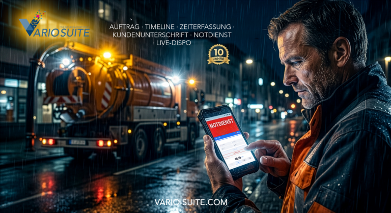 Vario Suite Rohrreiniger Software Notdienst