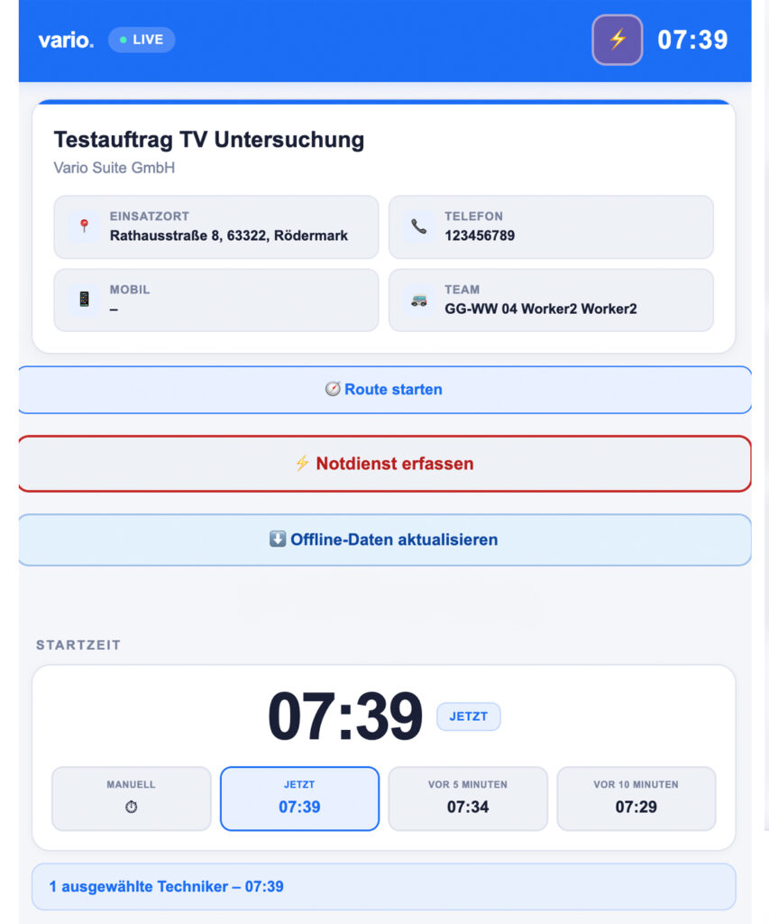 Vario Suite Rohrreiniger Software Notdienst